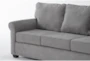 Athos Vintage Grey Fabric 86" Sofa with Reversible Chaise - Detail