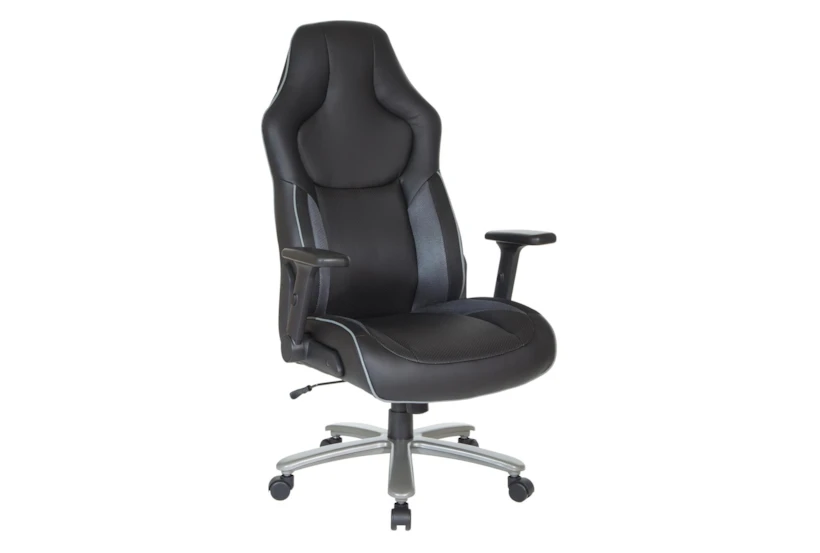 Myles Big & Tall Bonded Leather Rolling Office Gaming Desk Chair - 360