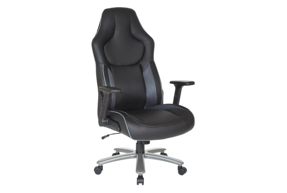 Myles Big & Tall Bonded Leather Rolling Office Gaming Desk Chair