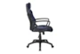 Zyair Black Faux Leather With Blue Rolling Office Gaming Desk Chair - Detail