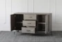 Grey Elm 3 Drawer 2 Door Sideboard - Detail