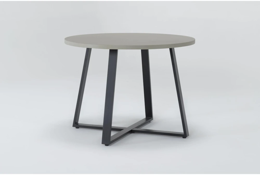 Ace 40" Round Concrete Top Outdoor Dining Table