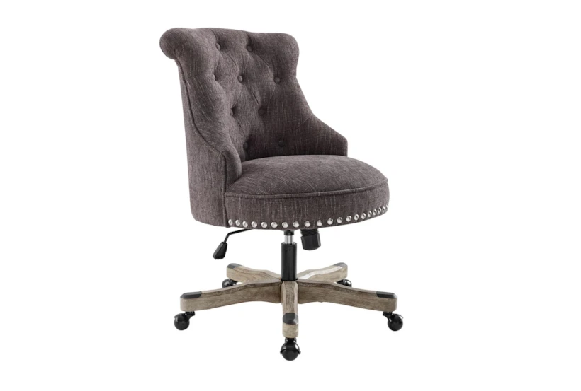 Lunado Charcoal Rolling Office Desk Chair - 360