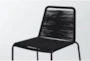 Caspian Black Outdoor Barstool with Back Set of 2 - Detail