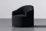 Navi Slate Swivel Barrel Arm Chair - Side