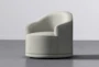 Navi Ivory Swivel Barrel Arm Chair - Side