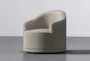 Navi Flax Swivel Barrel Arm Chair - Side