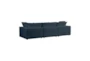 Sutton Navy Blue Fabric 3 Piece Modular Sofa - Back