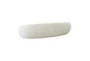 Gene Cream White Velvet Fabric 120" Curved Sofa - Back