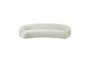Gene Cream White Velvet Fabric 120" Curved Sofa - Signature