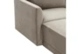 Lyric Taupe Brown Velvet Fabric 135" 6 Piece Double Chaise Modular U-Shaped Sectional - Detail