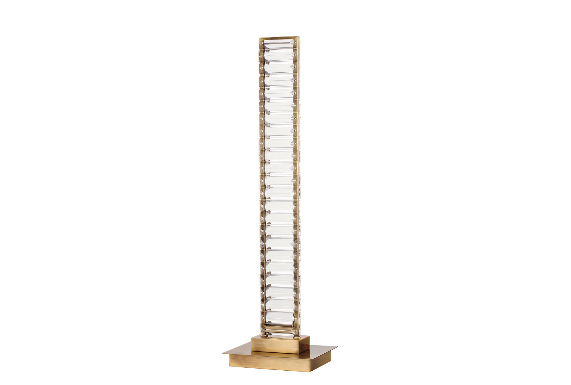 pyramid crystal table lamp