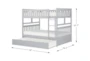 Kory Grey Full Over Full Wood Bunk Bed With Trundle - Detail