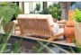 Amari Natural 81" Outdoor Sofa With Cream Cushions - Room