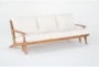 Amari Natural 81" Outdoor Sofa With Cream Cushions - Side