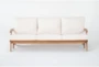Amari Natural 81" Outdoor Sofa With Cream Cushions - Signature
