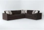 Ora Down Chenille 129" 2 Piece Sectional With Left Arm Facing Sofa - Signature