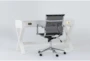 Adams White Desk + Wendell Office Chair - Side