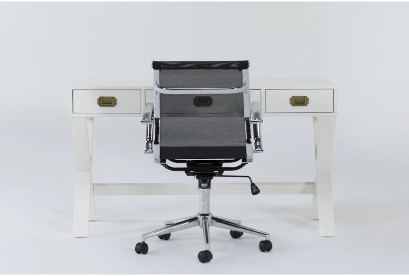 Adams White Desk + Wendell Office Chair - 360