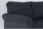 Athos Midnight Blue Fabric 3 Piece Sofa, Loveseat & Arm Chair Set - Detail