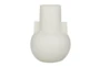 11 Inch Matte White Contemporary Bulb Vase - Back