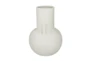 11 Inch Matte White Contemporary Bulb Vase - Front