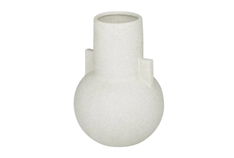 11 Inch Matte White Contemporary Bulb Vase - 360