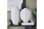 18", 13" Matte White Abstract Flat Body Vases Set Of 2 - Room