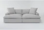 Utopia Modular Grey 96" Fabric Oversized Double Chaise Lounge - Signature
