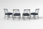 Martinique Navy Outdoor Dining Side Chairs Set Of 4 - Back
