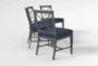 Martinique Navy Outdoor Dining Side Chairs Set Of 4 - Side