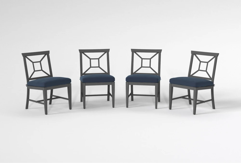 Martinique Navy Outdoor Dining Side Chairs Set Of 4