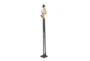 40 Inch Brown Polystone Tall Long Legged Jazz Band Musician Sculpture With Black Base Stand Set Of 4 - Back