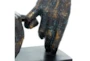 10 Inch Black Polystone Hands Hands Sculpture - Detail