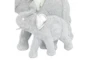 7 Inch Silver Polystone Glam Elephant Sculpture - Detail