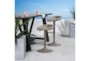 Portofino Grey Repose Steel Outdoor Airlift Barstools Set Of 2 - Room