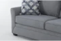 Jaylen Cement Grey Fabric Loveseat - Detail