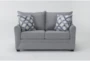 Jaylen Cement Grey Fabric Loveseat - Signature