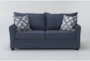 Jaylen Indigo Blue Fabric 74" Sofa - Signature