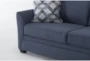 Jaylen Indigo Blue Fabric 3 Piece 74" Sofa, Loveseat & Chaise Set - Detail