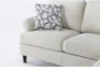 Emery Chiffon White Fabric Sofa with Reversible Chaise & Storage Ottoman - Detail