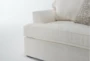 Belinha II Opal White Fabric 2 Piece Oversized Arm Chair & Storage Ottoman Set - Detail