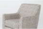 Belinha II Oyster Beige Fabric Swivel Glider Accent Arm Chair - Detail