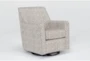 Belinha II Oyster Beige Fabric Swivel Glider Accent Arm Chair - Signature