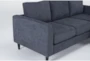 Ami Slate Grey Fabric 83" Sofa with Reversible Chaise - Detail