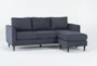 Ami Slate Grey Fabric 83" Sofa with Reversible Chaise - Signature