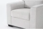 Shea White Fabric Pepper Arm Chair - Detail