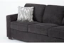 Shea Charcoal Grey Fabric Sofa, Loveseat, Chair & Ottoman Set - Detail