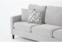 Stark Light Grey Fabric Sofa & 2 Dark Grey Fabric Swivel Arm Chairs - Detail