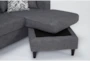 Stark Dark Grey Fabric Sofa with Reversible Chaise - Detail
